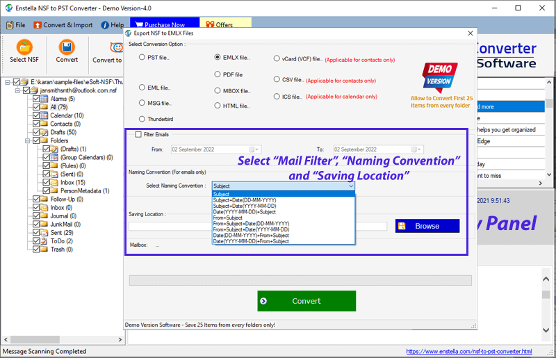 Best Method to Export Lotus Notes Calendar to Outlook